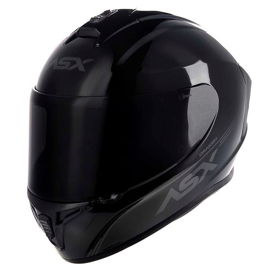 CAPACETE ASX DRAKEN SOLID BRILHO PRETO - ASX