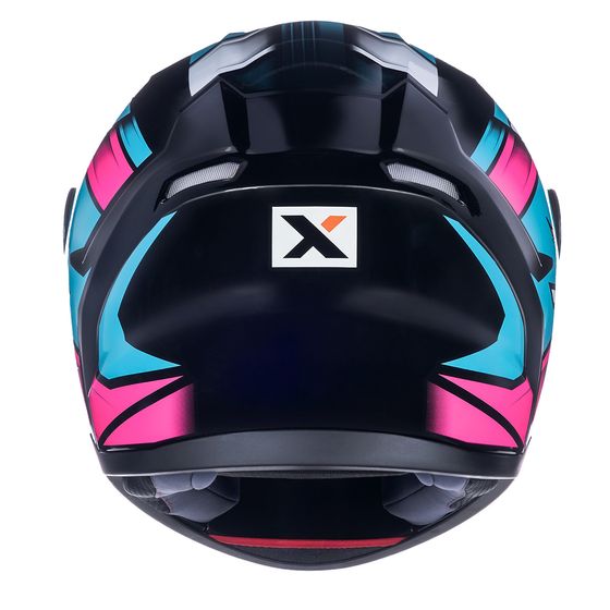 ASX | Capacete City Start Brilho Preto Turquesa Rosa - ASX