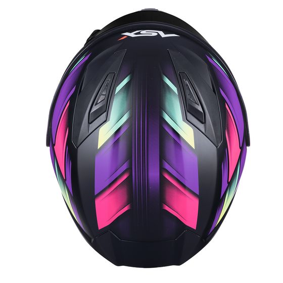 ASX | Capacete City Start Fosco Preto Rosa Lilas - ASX