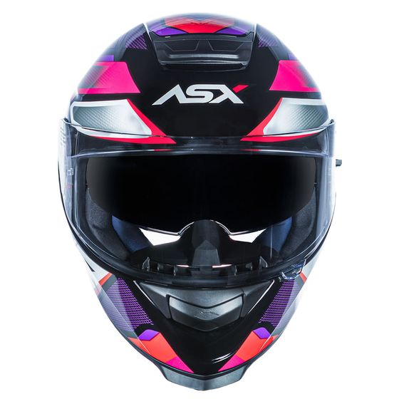 ASX | Capacete Eagle Sv Fast Brilho Preto Lilas Rosa - ASX