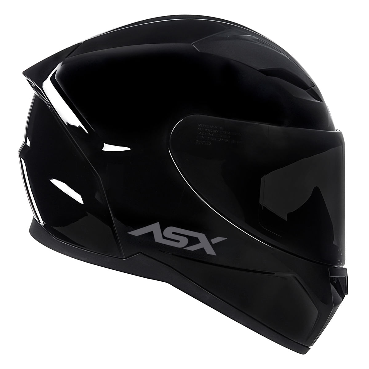 ASX | Capacete City Solid Brilho Preto Grafite - ASX