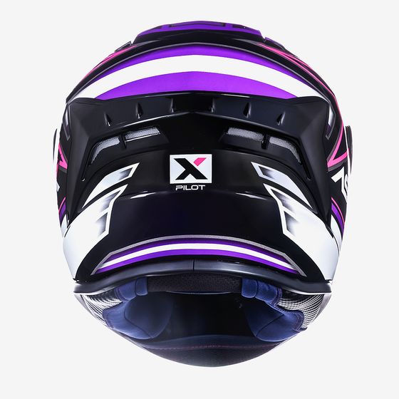 ASX | Capacete Draken Pilot Brilho Preto Lilas Rosa - ASX